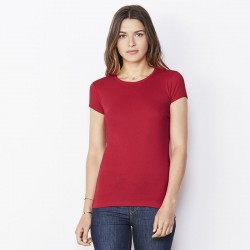 Plain Baby rib short sleeve crew neck t-shirt Bella+Canvas 195 GSM